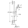Grohe 27576003 Tempesta 110 Cube Душевой гарнитур, лейка 3 режима, штанга 600 мм, 9,5 л/мин, с полочкой