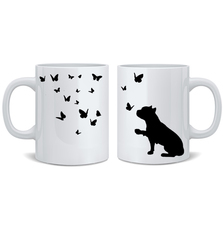 Кружка "Стафф и бабочки"