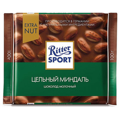 Шоколад Ritter Sport молочный с цельным миндалем 100 г