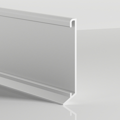 Алюминиевый плинтус для ковролина 60мм ПО-194 серебро матовое 2700 мм