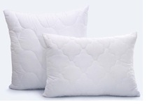 Подушка из микрофибры белая с тиснением