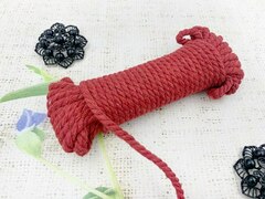 Шнур х/б 6 мм, бордовый