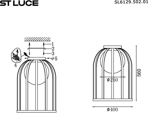 Потолочный светильник ST Luce NORDIC SL6129.502.01