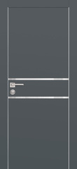 Дверь PX-18 AL кромка с 2-х ст. / Цвет Графит / белоснежный лакобель / Двери PROFILO PORTE
