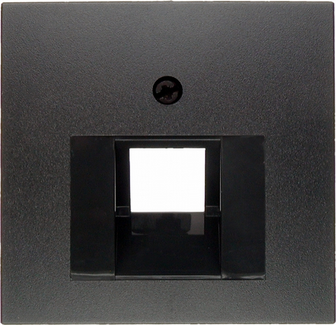 Розетка компьютерная одинарная UAE 8-полюсная, экранированная, кат. 6A iso. Цвет Антрацит. Berker (Беркер). S.1 / B.3 / B.7. 14071606+4586
