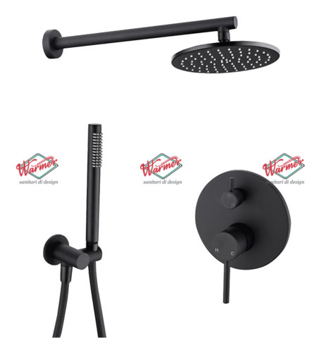 Душевой комплект Warmer Black Line 400101-10D