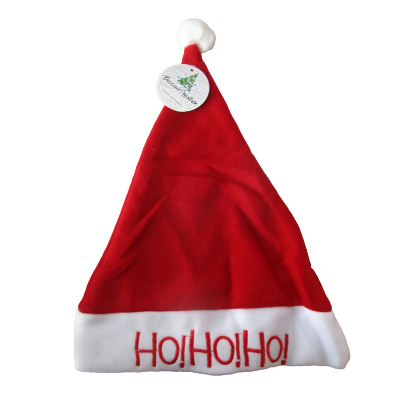 Колпак, Новогодний HO-HO-HO, Красный, 28*38 см, 1 шт.