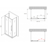 Abber Schwarzer Diamant AG30140BMH-S80BM-S80BM Душевой уголок, 140x80x195