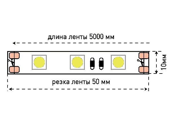 Светодиодная лента SWG 14,4W/m 60Led/m 3528SMD синий 5M SWG560-12-14.4-B-M 009473