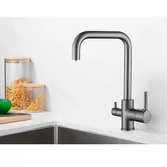 Смеситель для кухни с подключением фильтра BELZ B76802-3 латунь, графит