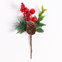 Ветка декоративная новогодняя ассорти, 20×10×5 см