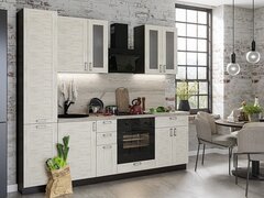 Прямая модульная кухня Лофт-02 Nordic Oak - Graphite 2140*2400*600