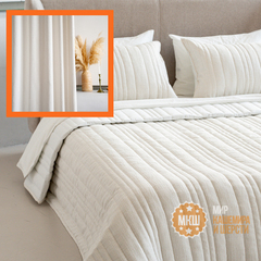 Комплект штор и покрывала АССТЕР (арт. BL10-460-01) - айвори