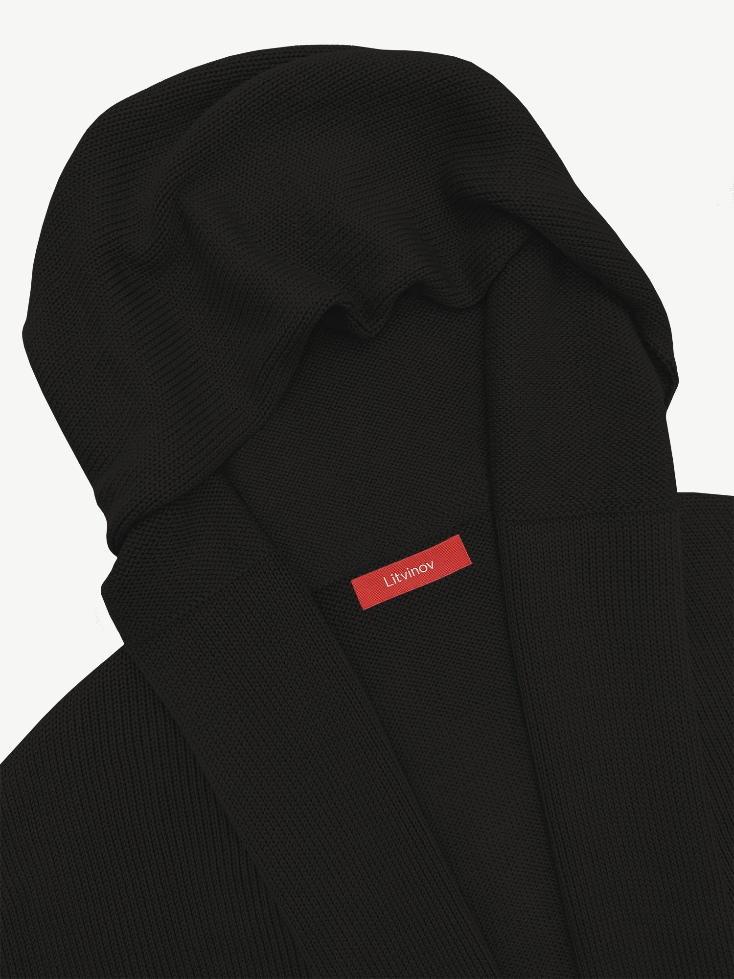 Кардиган с капюшоном из мягкой шерсти