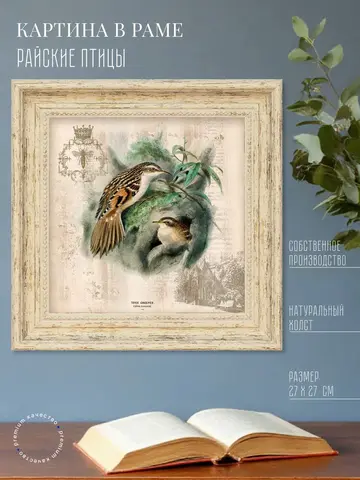 Картина на стену интерьерная на холсте 27*27 см