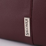 Сумка Саломея 479 гладкий бордо + черный