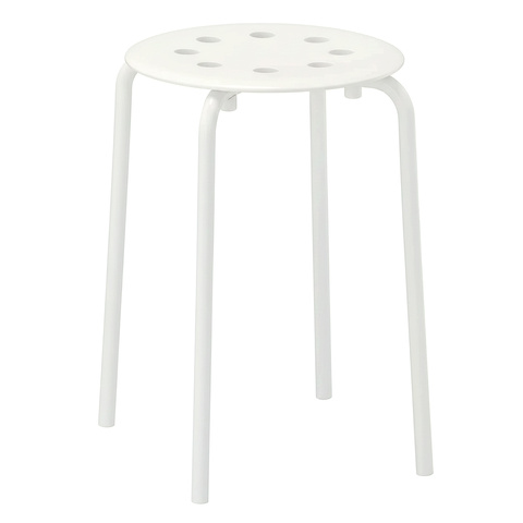 Табурет Axel белый, 30х45 см, полипропилен/металл