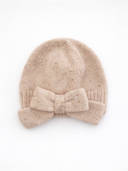 Шапка с бантиком, Персиковый