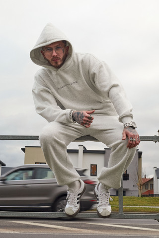 Худи серый меланж "Winter"