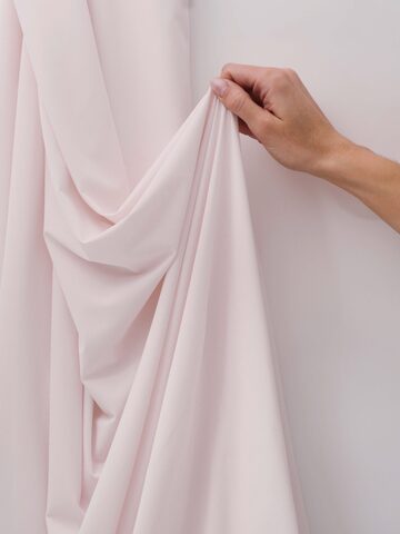 Микрофибра бельевая в рубчик матовая эластичная цвет светло-розовый метражом