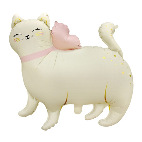 Фигура, Кошечка с бантом, вариант 1, Сатин,  69 см