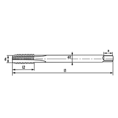 Метчик М20х2,5 (Комплект 2шт) DIN352 HSS-G 6h 95мм a=12 H-Tools 230200TXHT-2