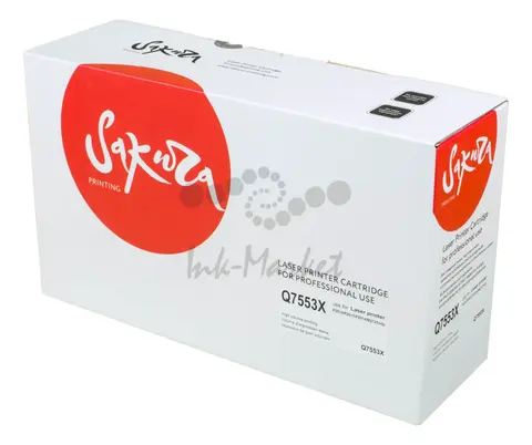 Картридж Sakura Q7553X (53X) для HP, черный, 7000 к.