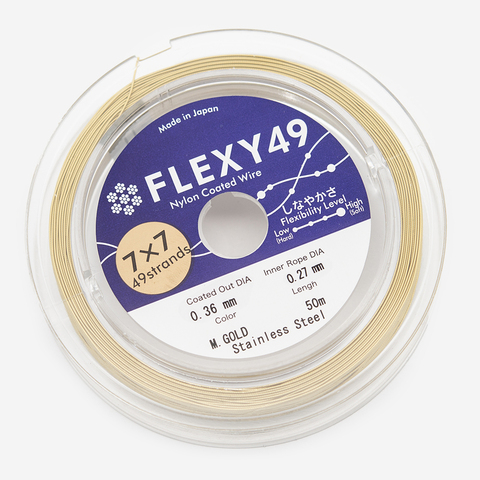 Японский ювелирный тросик FLEXY 49 диаметр 0,35мм, цвет 