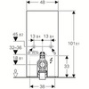 Сантехнический модуль для напольного унитаза Geberit Monolith Plus 131.201.SI.5