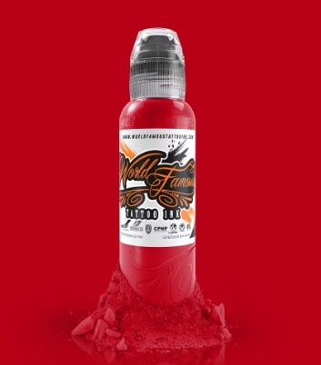 Краска World Famous Tattoo Ink "Samuel O'Reilly Red" 1/2 унции - 15 мл