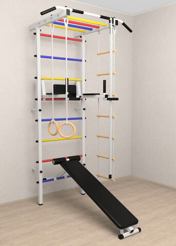 Шведская стенка Sv Pro рукоход 855 (Турник Pro рукоход/Брусья/стойка/Скамья/Канат/Kольца/Лестница)