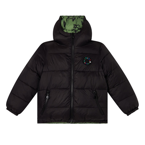 Куртка Stella McCartney Kids Black Logo Green