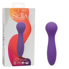 Фиолетовый вибромассажер Stella Liquid Silicone “O” Wand - 17,75 см. - 