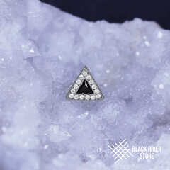 Shine Triangle Black & Crystal-