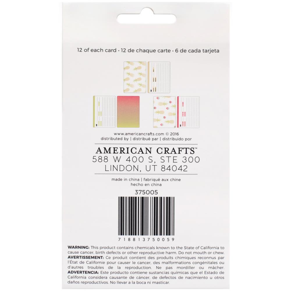 Набор карточек-American Crafts Memory Planner Inserts-8,9х15,3 см/36шт