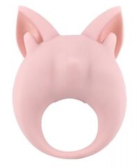 Нежно-розовое перезаряжаемое эрекционное кольцо Kitten Kiki - 