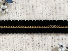 Тесьма отделочная велюр с цепочкой, ш. 2 см.