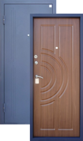 Входная металлическая дверь Малахит (серебро+итальянский орех)  Алмаз из стали 1,5 мм с 2 замками