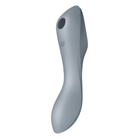 Серый вибратор с вакуумной стимуляцией Curvy Trinity 3 - Satisfyer 4036533