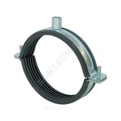 Хомут крепежный сталь оц с резиновой прокладкой Дн 110-114 (4") М8 б/к .