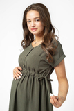 Платье для беременных 10370 темная оливка