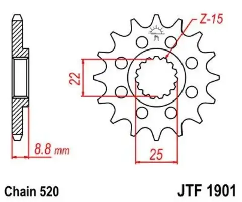 Звезда ведущая JTF1901 13RB