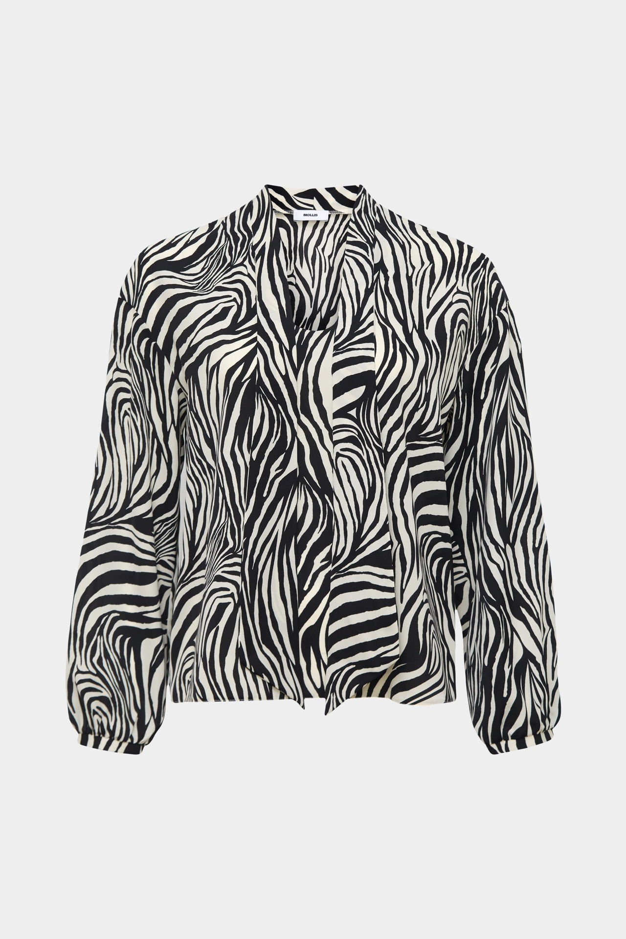 Блуза с бантом принт зебра