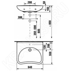 УМЫВАЛЬНИК БОЛЬНИЧНЫЙ JIKA MIO