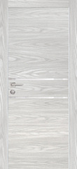 Дверь PX-18 AL кромка с 2-х ст. / Цвет Дуб скай бежевый / белоснежный лакобель / Двери PROFILO PORTE