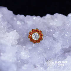 Sunflower Big HM Crystal & Orange PVD Yellow