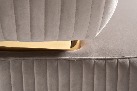 Кресло Garda Decor Glarus 102AN-KRES-1301-SER серое