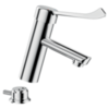 Delabie 2820LEP Механический смеситель ЕР BIOCLIP для раковины, В.95, тяга+слив,гигиенич рычаг