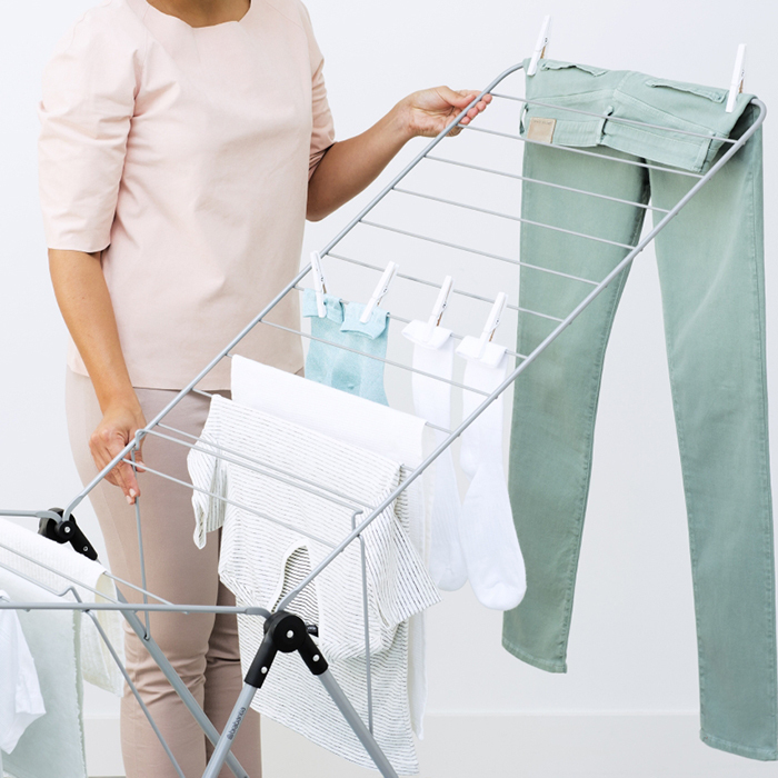 Сушилка для белья напольная (20 м навески), Серый металлик, арт. 350184 - фото 6