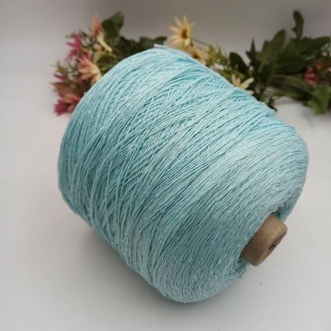 Cotton Stellar - 012 Мятный, прозрачная пайетка 2мм